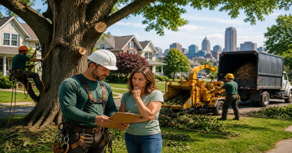 tree removal permit Buffalo NY homeowner checking local ordinance guidelines