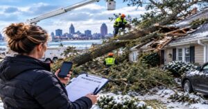 Does homeowners insurance cover tree removal after storm damage in Buffalo NY